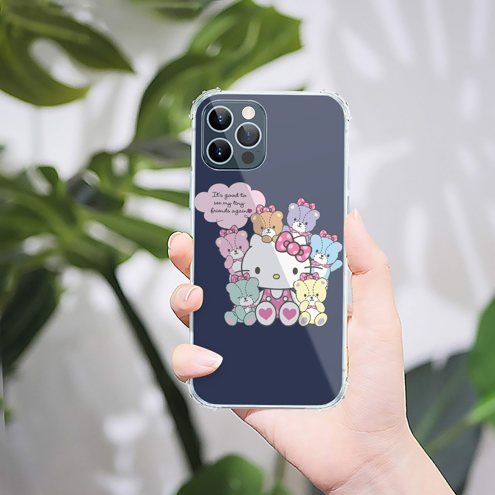 （画像用） Hello Kitty ハローキティ 【iPhone 12シリーズ対応】透明スマホケース（クリアソフトケース）